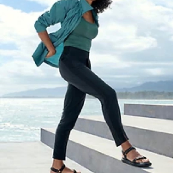 Athleta Brooklyn Ankle pant black pull on jogger pant size 0 - Picture 7 of 16